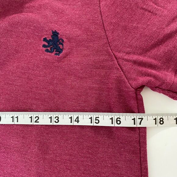 Rugby University Polo Shirt Size S Burgundy Short Sleeve Unisex Cotton Blend - Picture 8 of 10